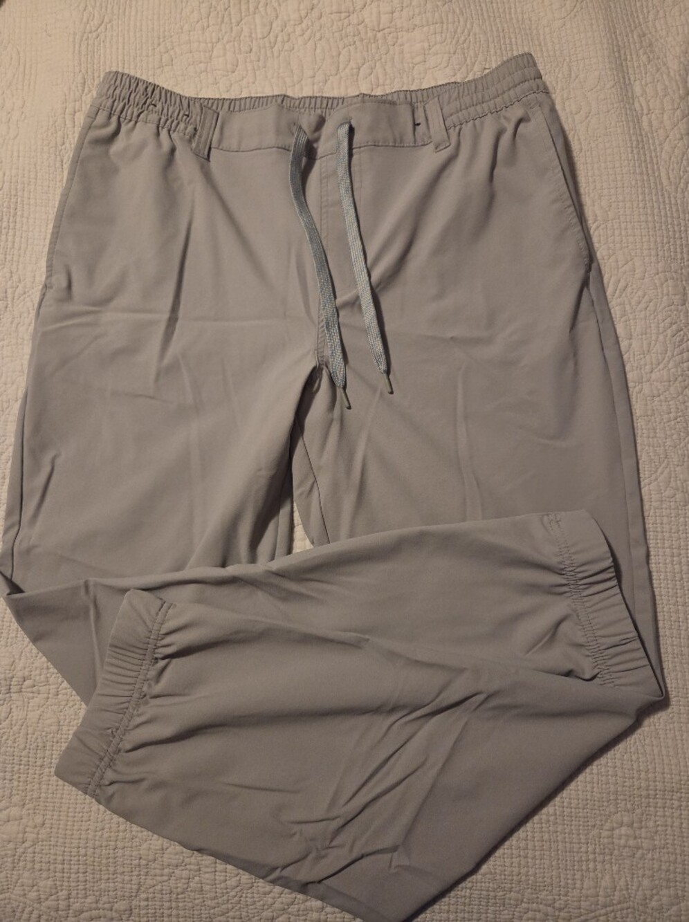Men's Light Gray Golfing Jogger with Drawstring Waist